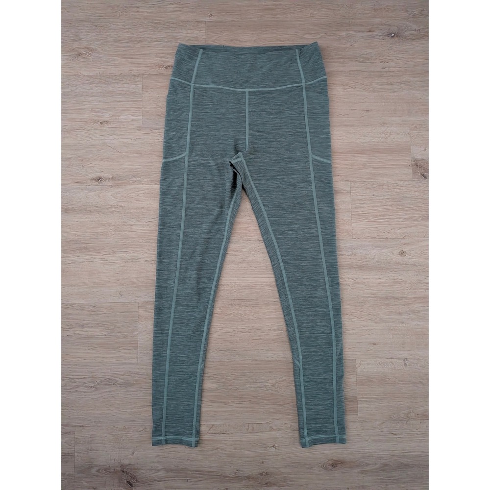 Victoria's Secret Heathered Sage Green Pocket Leggings Size 12 High Rise